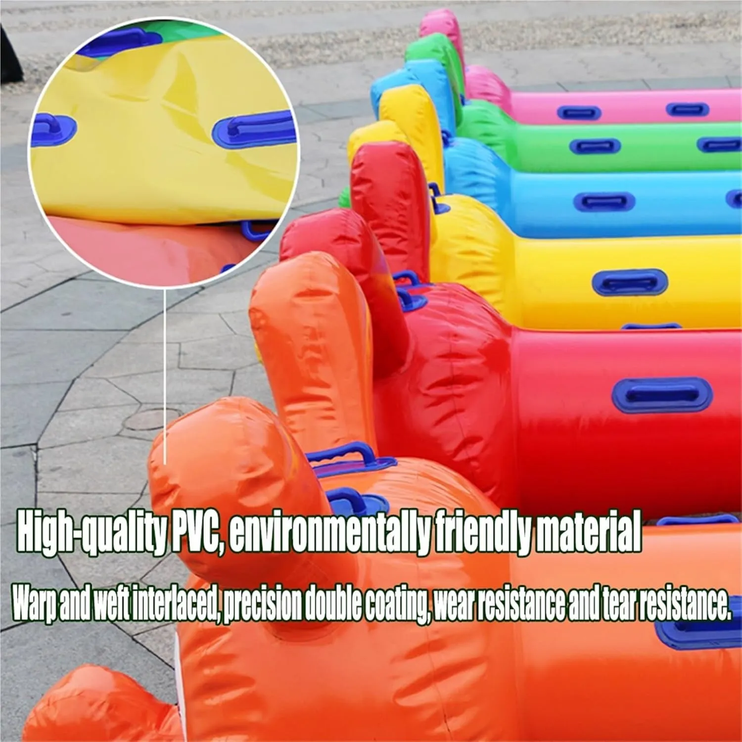 Team Building Games Outdoor Carnival Inflatable Toys, School Club Enterprise Group Collaboration Game Equipment, with Inflation Pump, 2 Pcs(10 seats/L-5M)