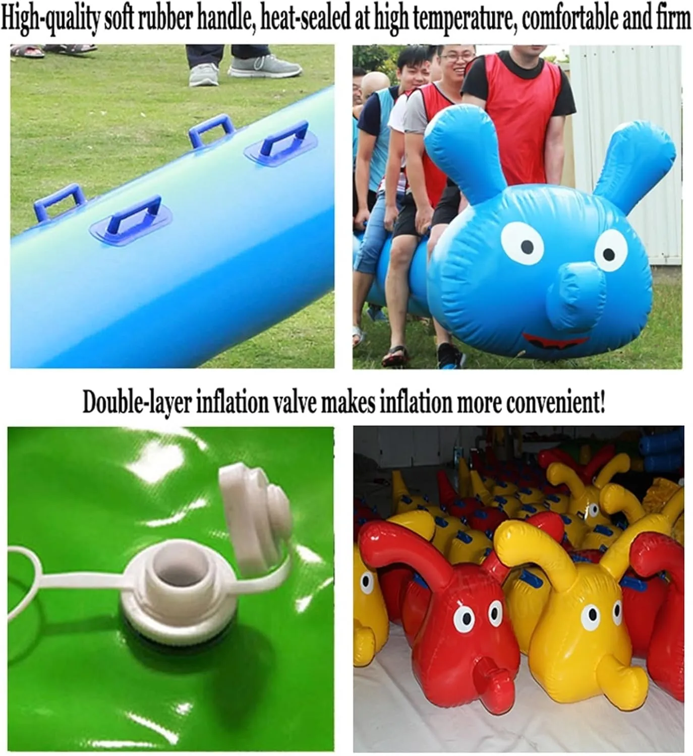 Team Building Games Outdoor Carnival Inflatable Toys, School Club Enterprise Group Collaboration Game Equipment, with Inflation Pump, 2 Pcs(10 seats/L-5M)