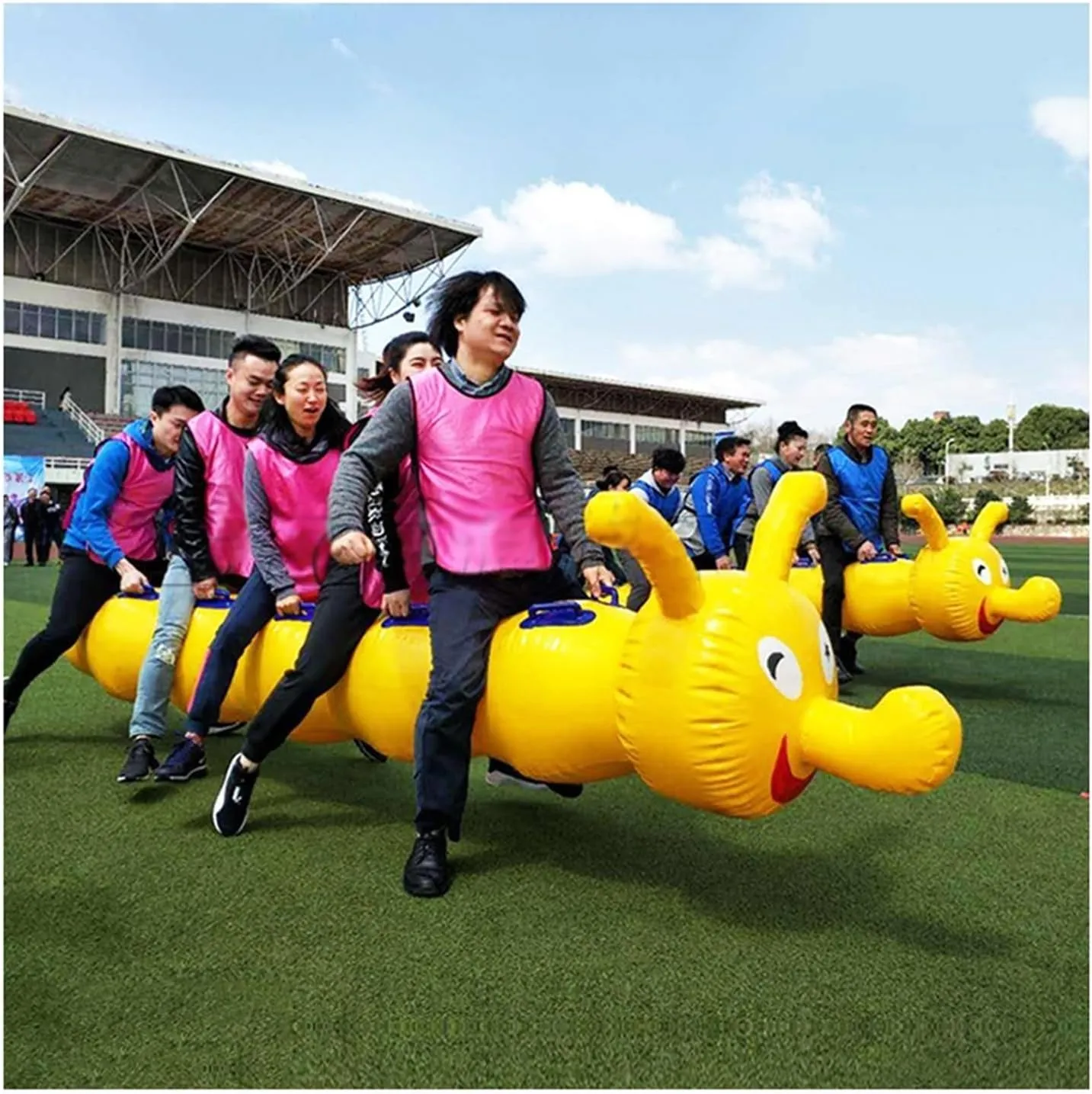 Team Building Games Outdoor Party Group Game Inflatable Toys for Adult, Cooperative Team Race for Relay Race Field Day Team-Building Backyard Activity Game