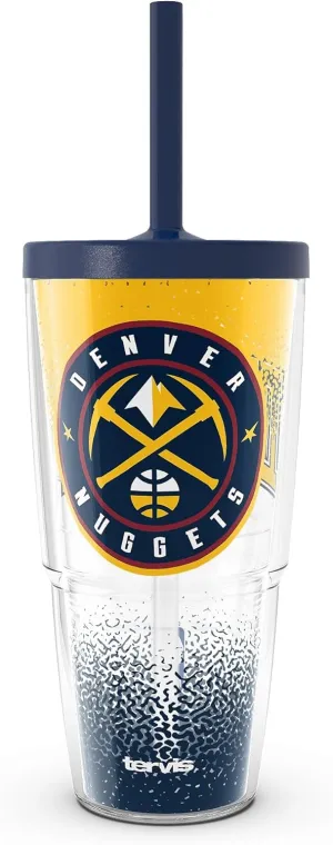 Tervis NBA Denver Nuggets - Defend Made in USA Double Walled Insulated Tumbler Travel Cup Keeps Drinks Cold & Hot, 24oz with Straw Lid, Classic