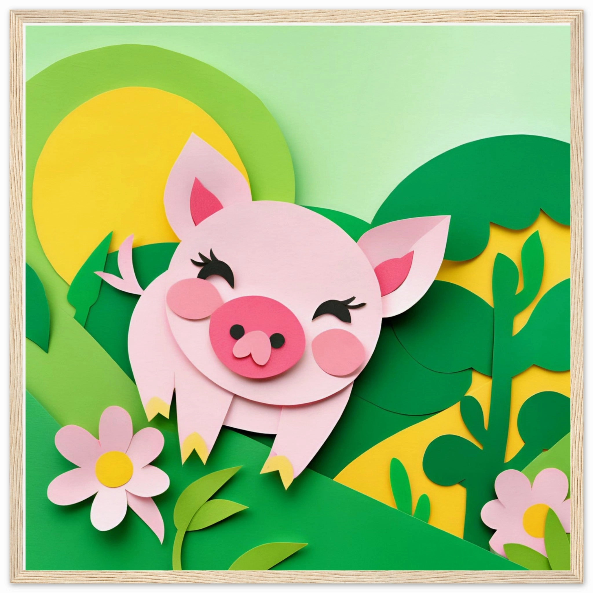 The beauty of paper animal art: Piglet