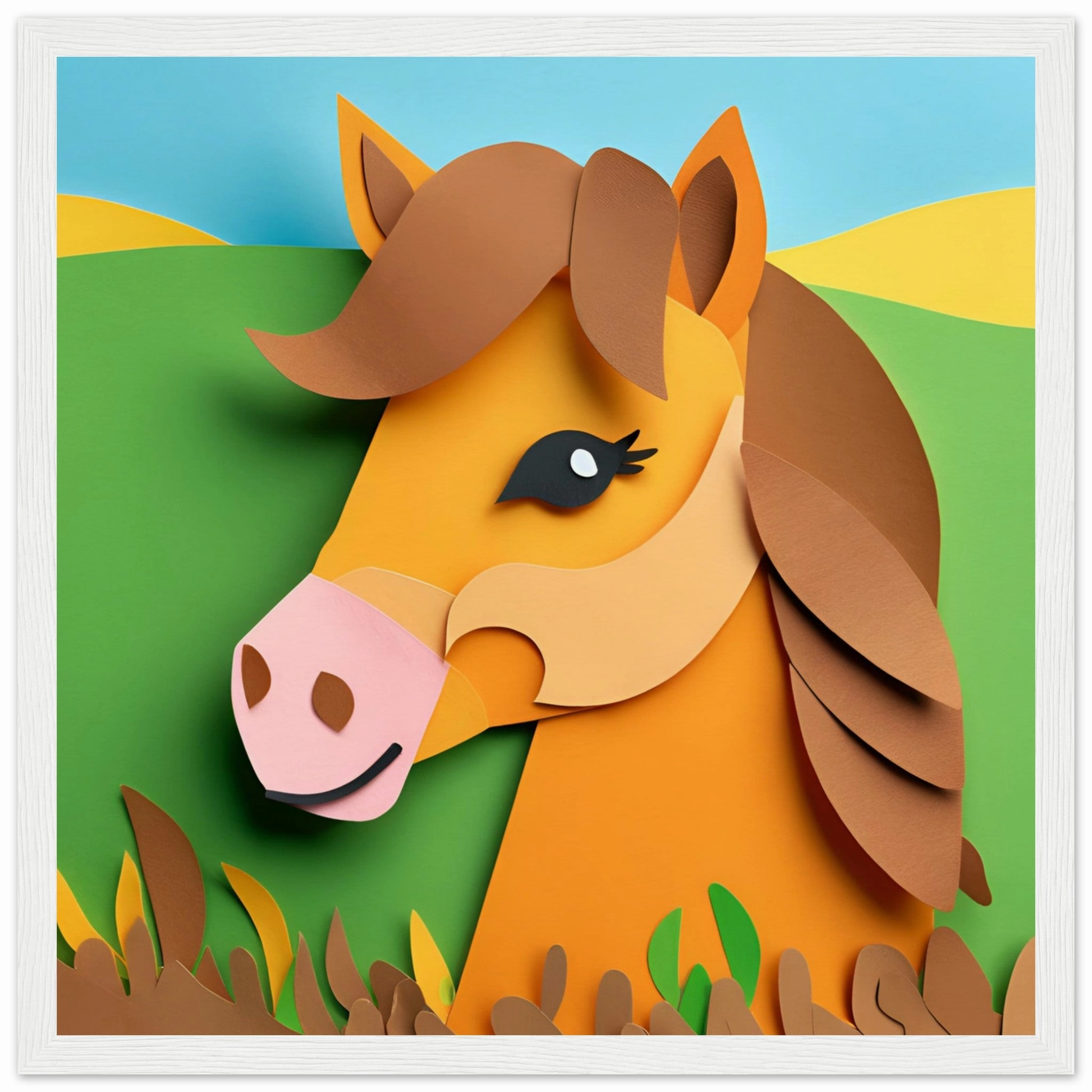 The beauty of paper animal art: Pony