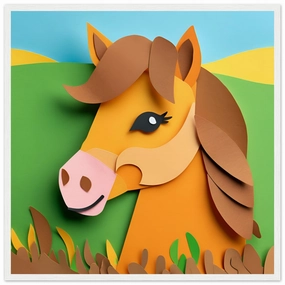 The beauty of paper animal art: Pony