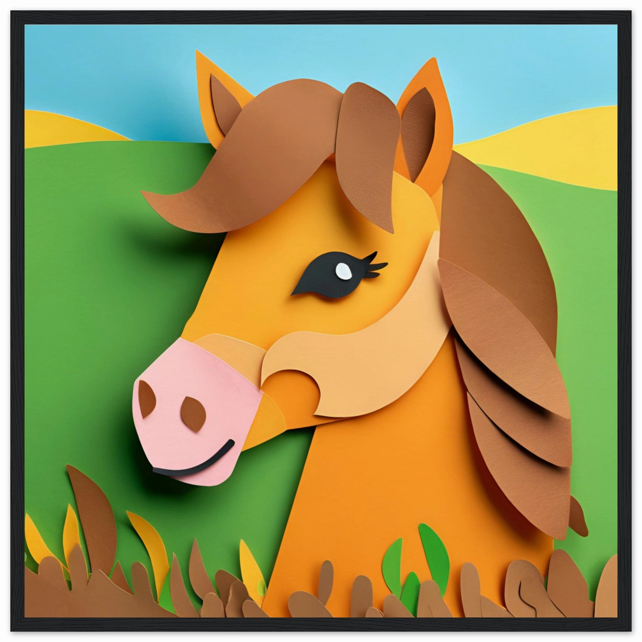 The beauty of paper animal art: Pony