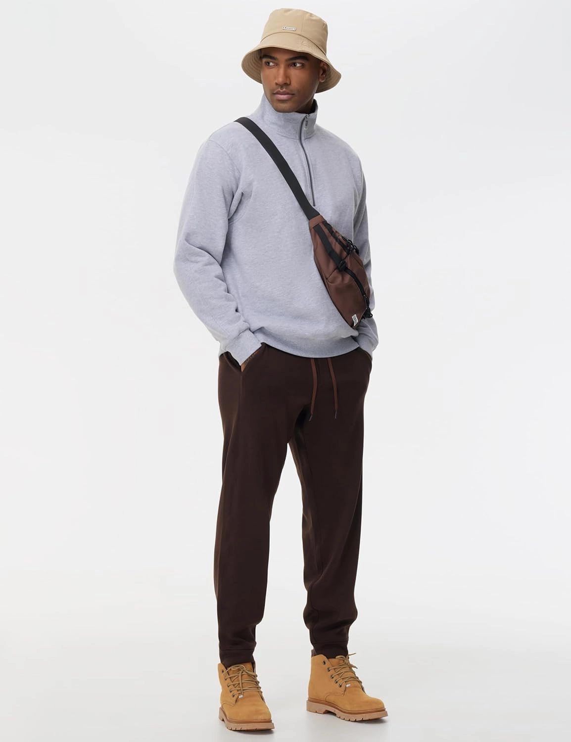 THE GYM PEOPLE Mens' Fleece Joggers Pants with Deep Pockets in Loose-fit Style