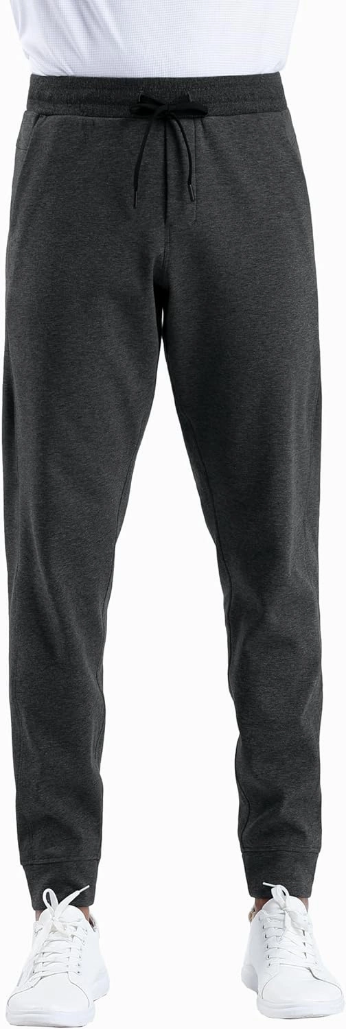 THE GYM PEOPLE Mens' Fleece Joggers Pants with Deep Pockets in Loose-fit Style