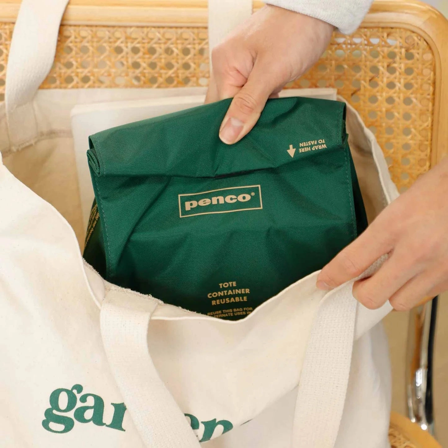 To-Go Reusable Tote -Dark Green