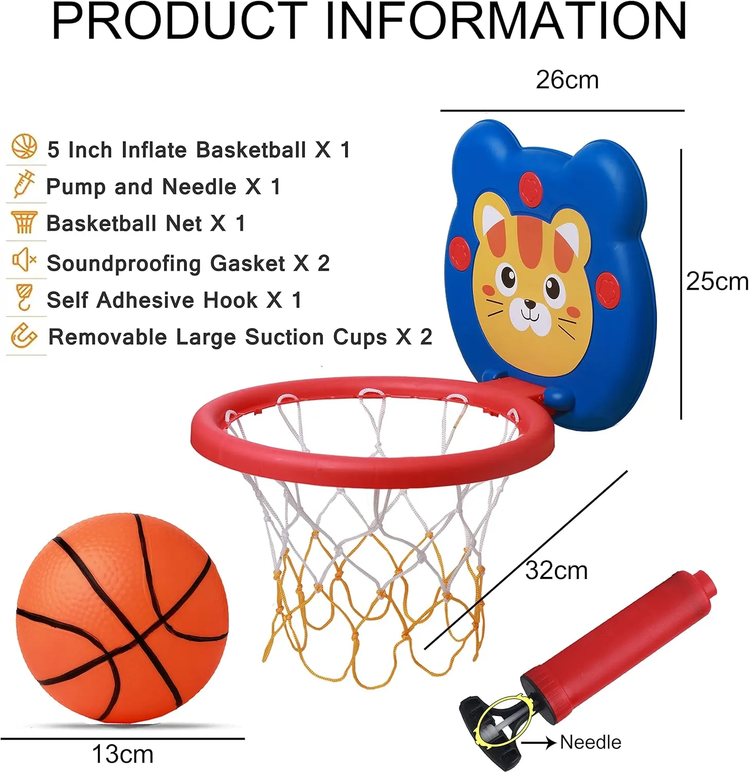Toddler Basketball Hoop Indoor for Kids, SuyuanArt Portable Wall Mount Baby Basketball Hoop Goal Set,Boys Girls Toys for Ages 2-4 3-5, Christmas Birthday Gift for Toddler Age 18 Moths and Up