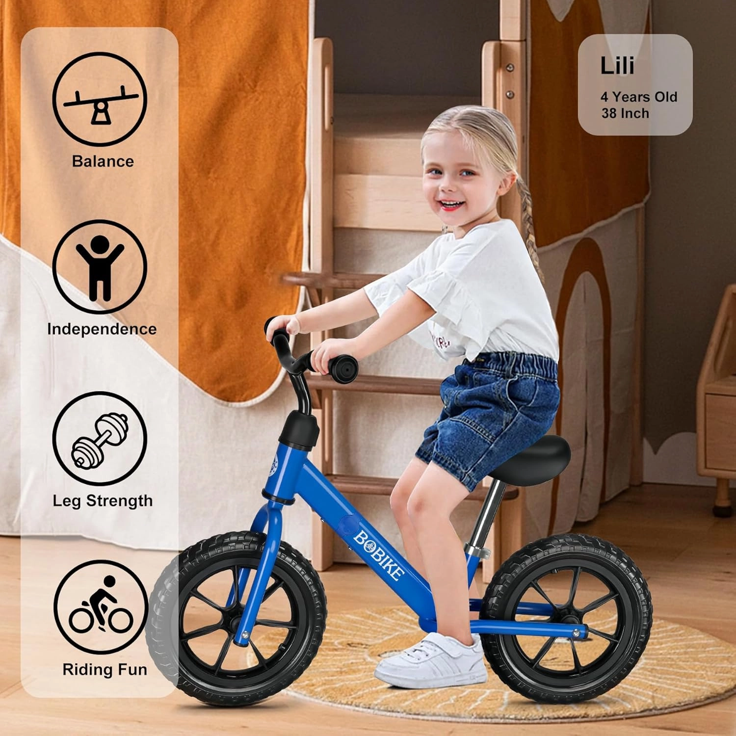 Toddler Balance Bike Toys for 2 to 5 Year Old Girls Boys Adjustable Seat and Handlebar No-Pedal Training Bike Best Gifts for Kids