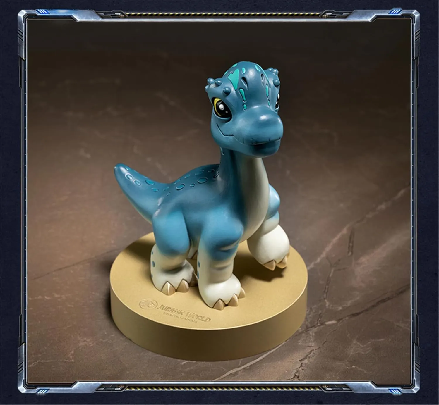 TONGSHIFU Mini Dinosaur Model Brass Brachiosaurus Figure Statue GK Decor Gift