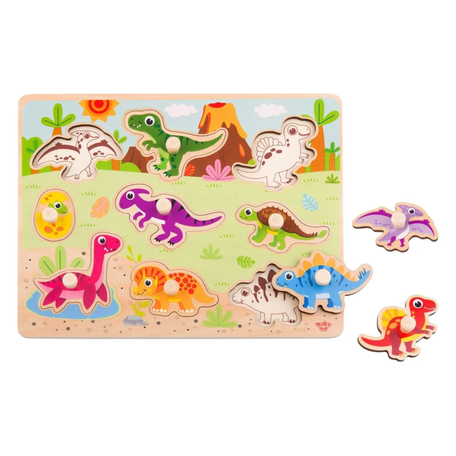 Tooky Toys Wooden Dinosaur Puzzle