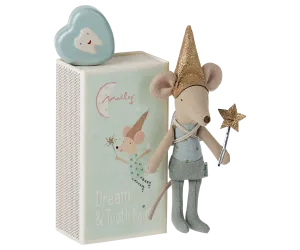 Tooth Fairy Mouse in Matchbox Blue