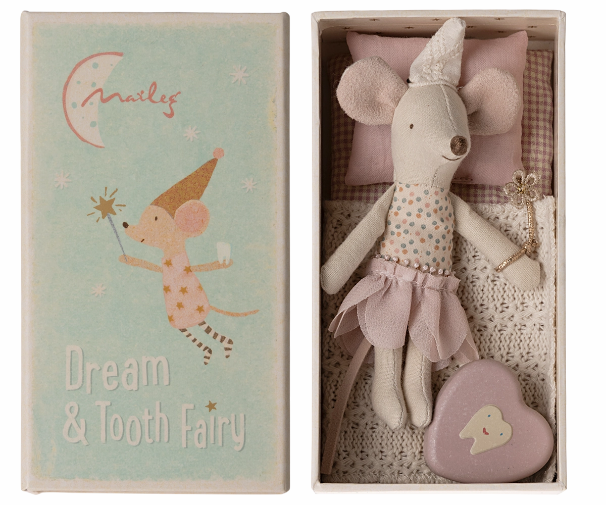Tooth Fairy Mouse - Pink - Little Sister in Matchbox