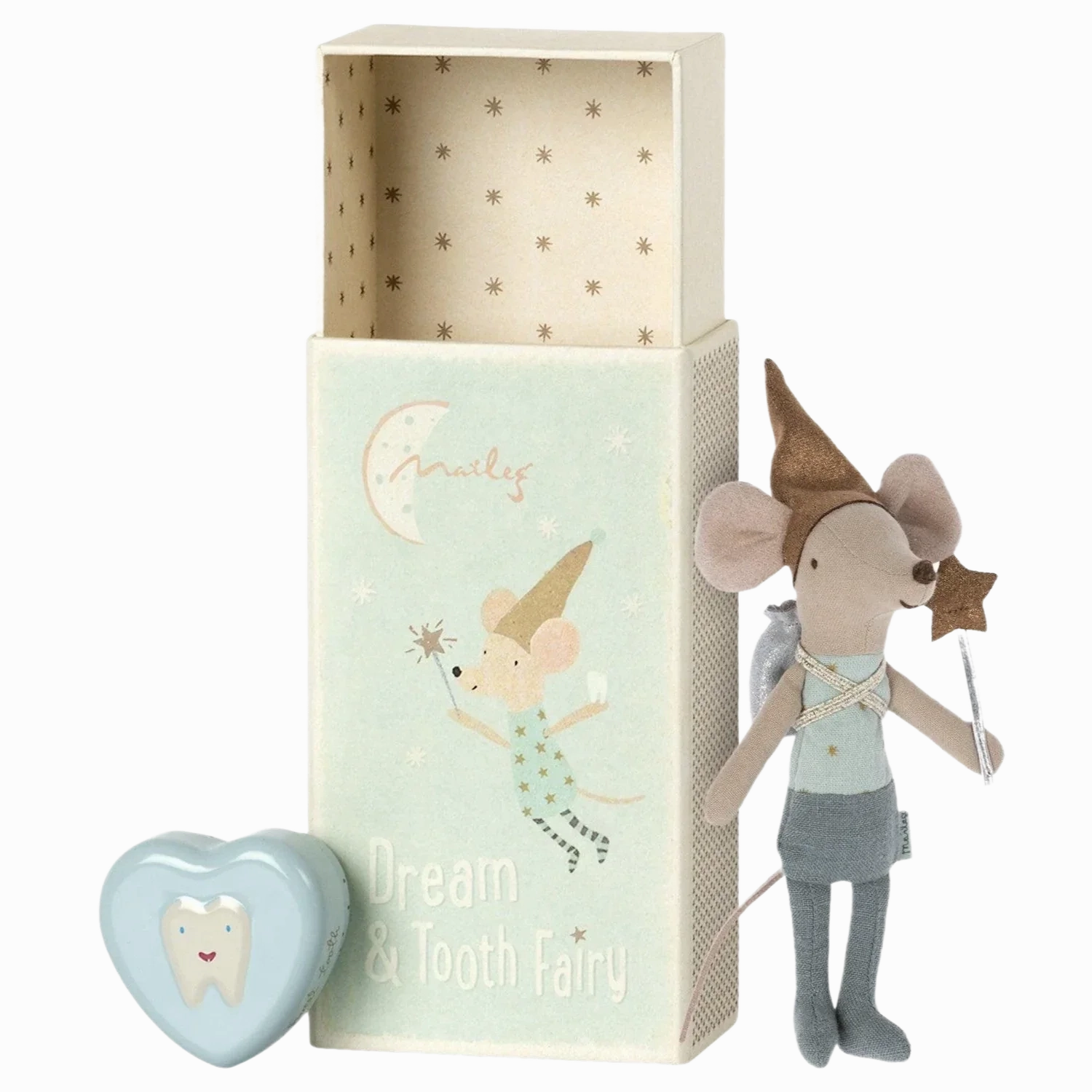Tooth Fairy Mouse in Matchbox, Blue