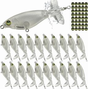 Topwater Fishing Lure Blanks Unpainted Fishing Lures Making Kit, 20/10 PCS Crankbaits Whopper Swimbait Lure Making Supplies, DIY Make Your Own Fishing Lures Kit for Bass Trout Saltwater
