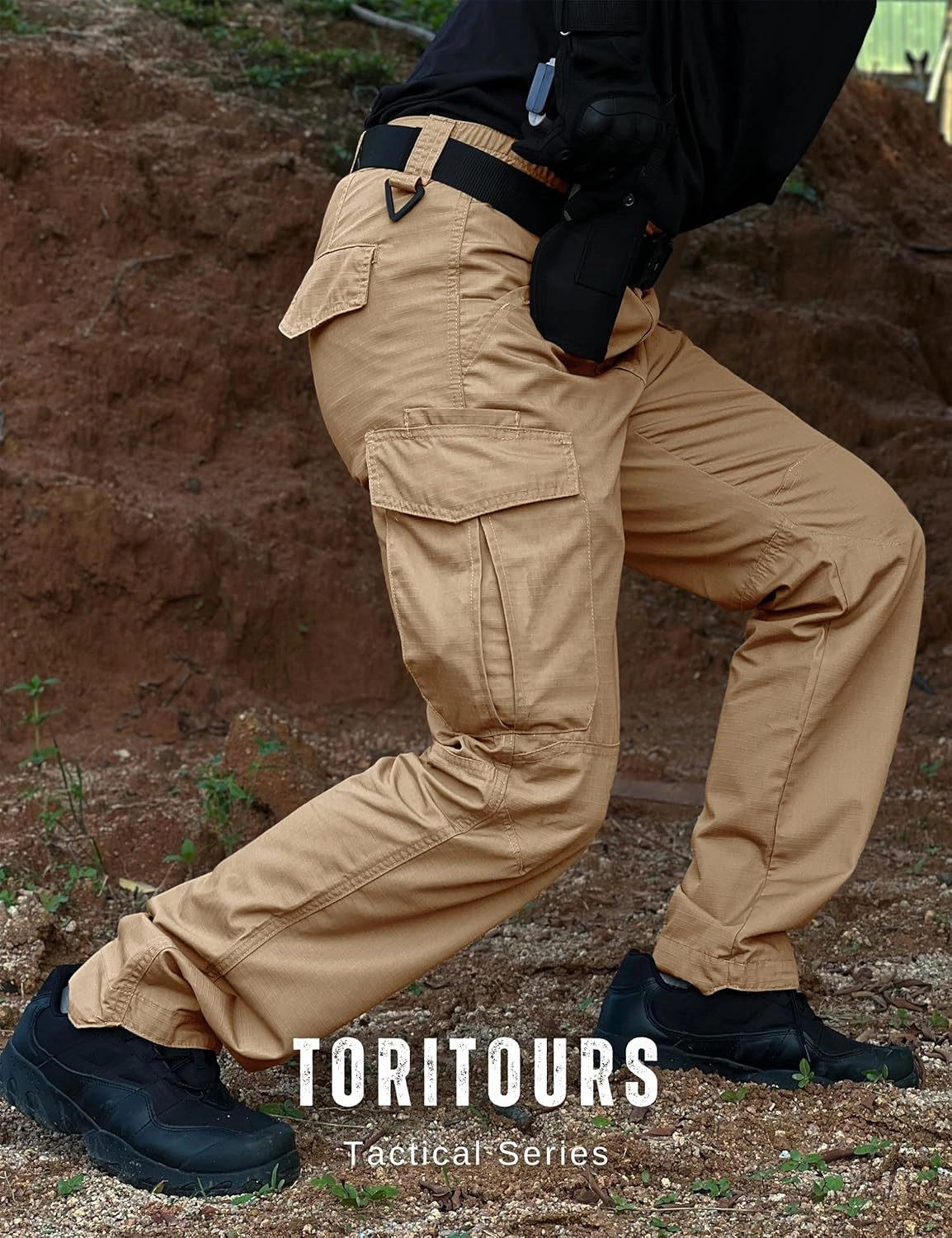 Toritours Men's Hiking Pants, Ripstop Mens Tactical Cargo Pants Lightweight Work Pants for Men Waterproof BDU Outdoor Travel