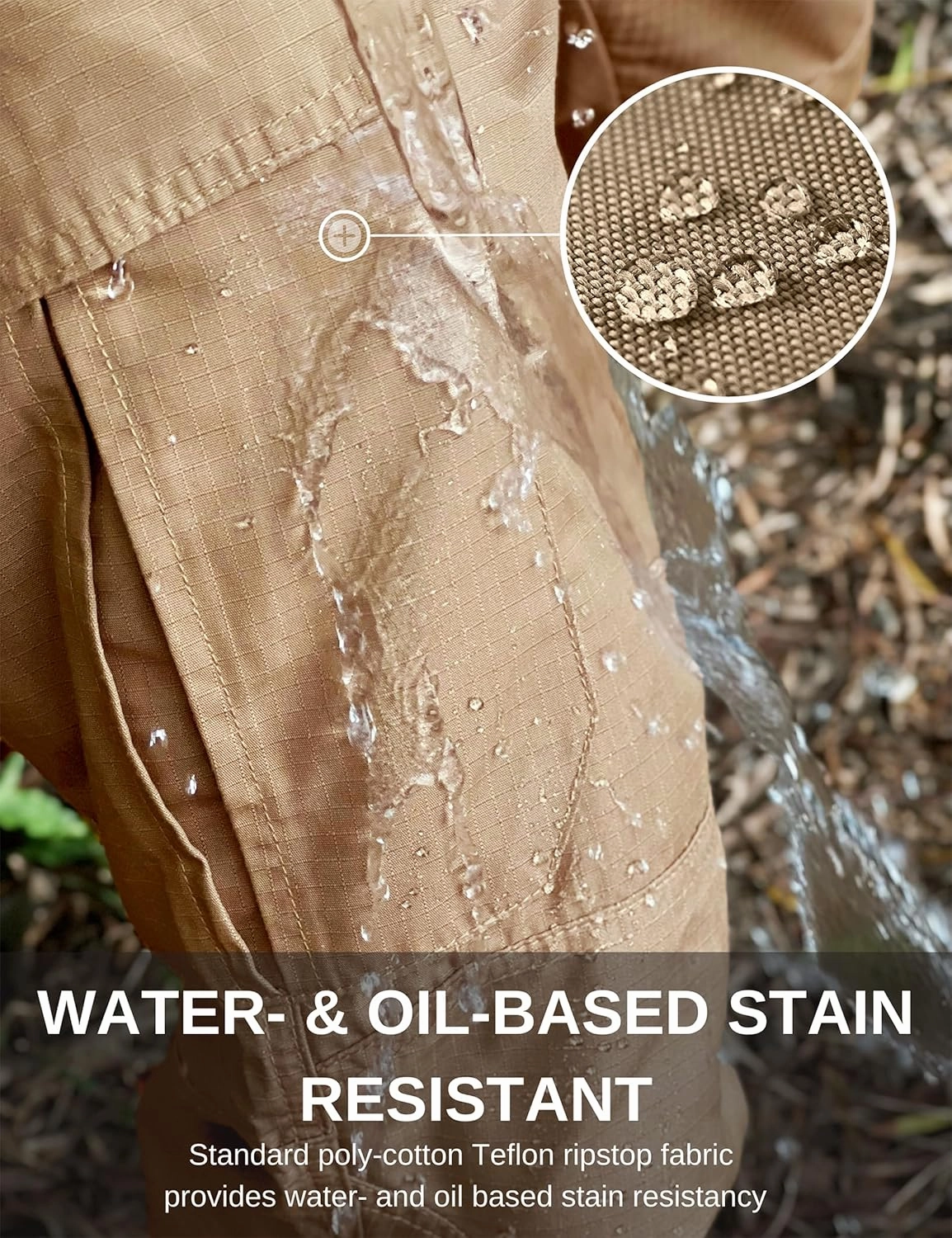 Toritours Men's Hiking Pants, Ripstop Mens Tactical Cargo Pants Lightweight Work Pants for Men Waterproof BDU Outdoor Travel