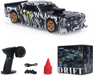TOUCAN RC HOBBY 1:43 Ready to Run Race Car Gyro Drift Car 4WD Traffic Cones Mini Toy for Boys with a Gyro (Camouflage)