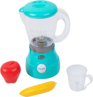 Toy Blender for Kids that Works, Fruit Juice Maker Toy with Realistic Action, Light and Sound, Mini Mixer, Pretend Play Kitchen Appliances, Cooking Food Set Accessories for Toddlers Ages 3-5 Girl Gift
