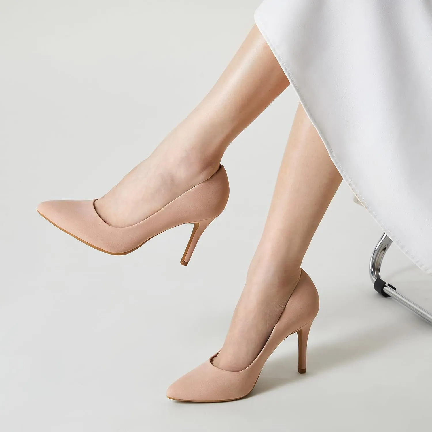 Trary Women’s Slingback Pumps, Black Heels Gold Heels Nude Pink Red Heels, Pointed Toe High Heels for Women Sexy Stiletto Heels Buckle Ankle Strap Closed Toe Pumps Office Party Prom Dress Shoes