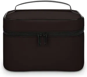 Travel Makeup Bag, Brown Trend Color Cosmetic Bags for Women Large Capacity Waterproof Toiletry Bag Make up Organizer