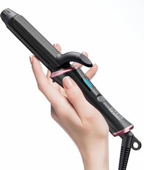 Travel Curling Iron Dual Voltage(110-240V)，1 Inch Mini Curling Iron Travel Size with 5 Adjustable Heat Settings, Ceramic Barrel with Argan Oil Infused, Portable
