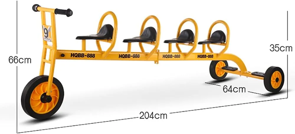 Tricycle Multi-Person Cooperative Scooter Can Take People Outdoor Toy Car, High-Carbon Steel Frame, Shock-Absorbing Wheel