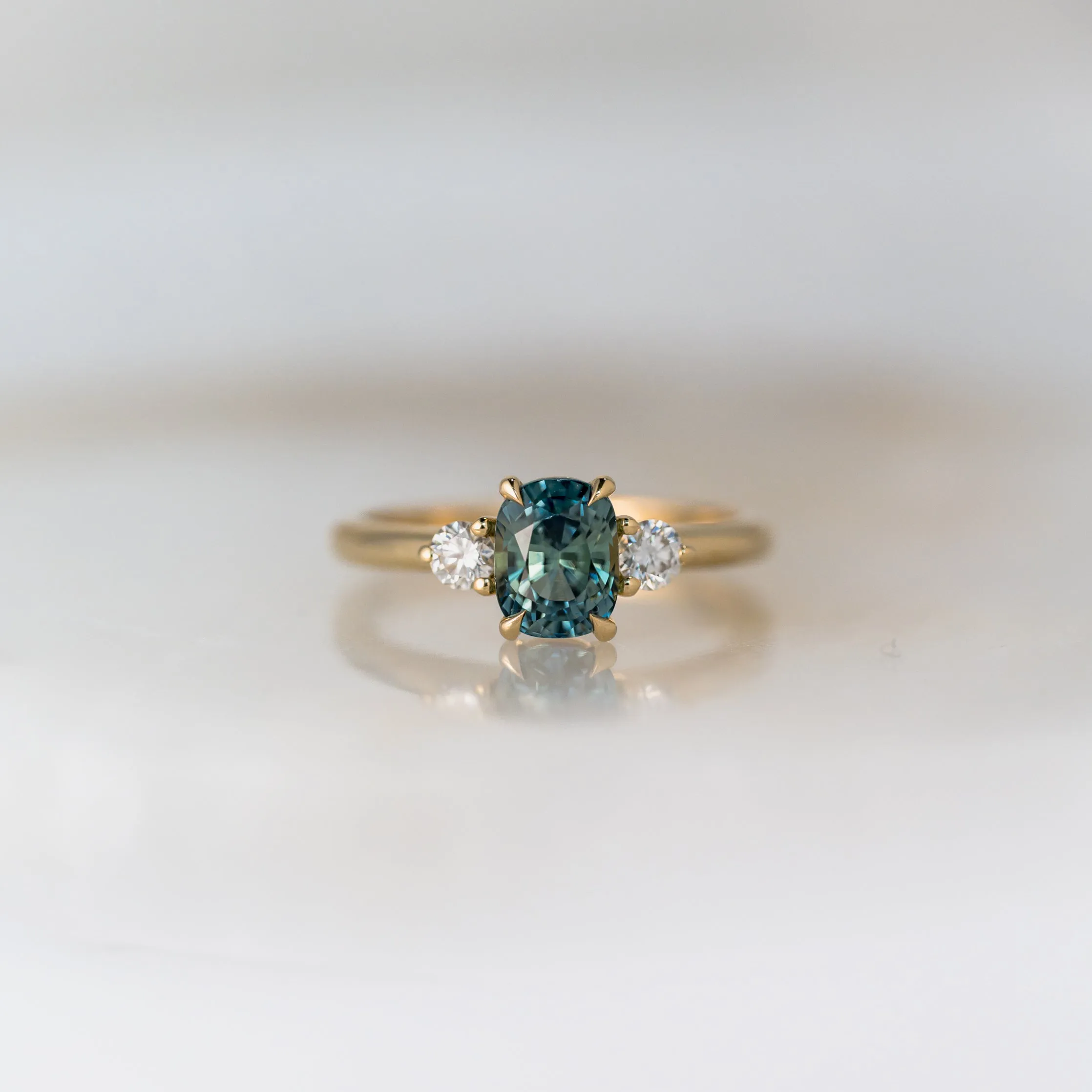Trinity Diamond Montana Sapphire Ring
