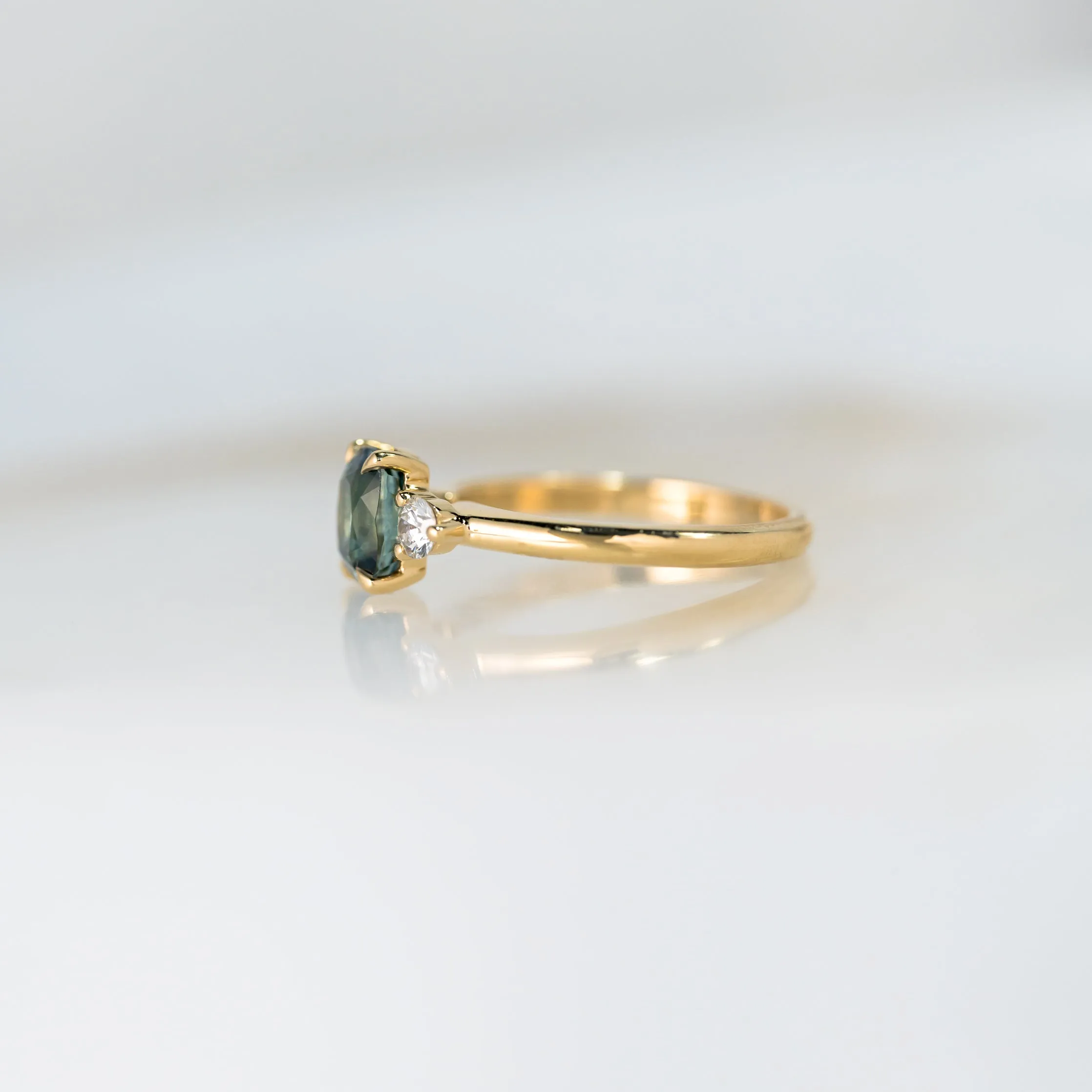 Trinity Diamond Montana Sapphire Ring