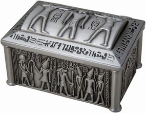 trinket box,European-style Egyptian jewelry box, metal storage household small jewelry box
