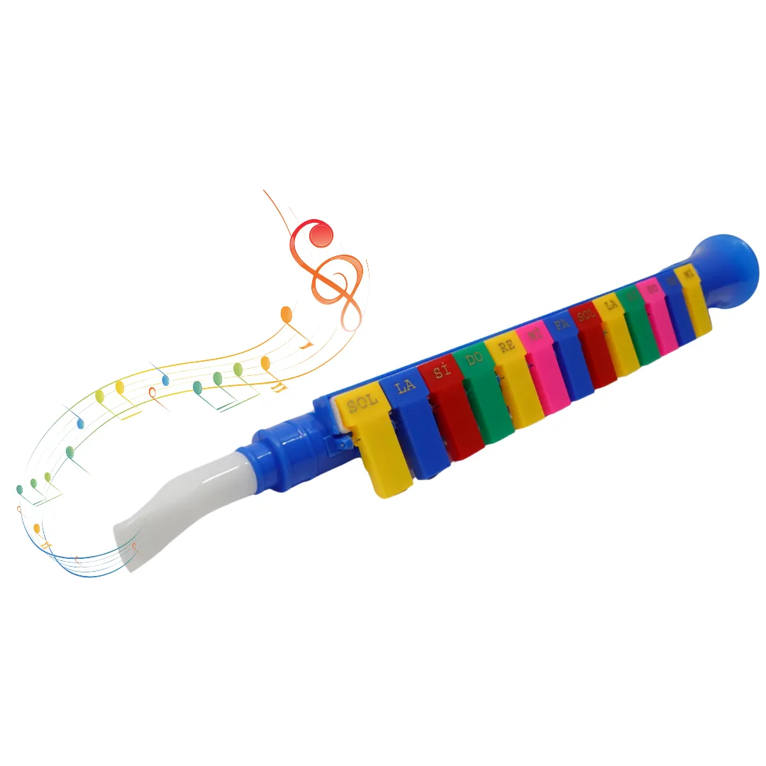 Trumpet Shaped 13 Key Note Melodica Portable Wind Piano Toy for Kids