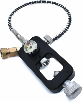 TUXING 4500Psi DIN Valve Scuba Adapter, YOKE Filling Station for HPA Tank, High Pressure Gauge, Aluminum Alloy Refill Adapter for Pcp Paintball HPA Tank Filling