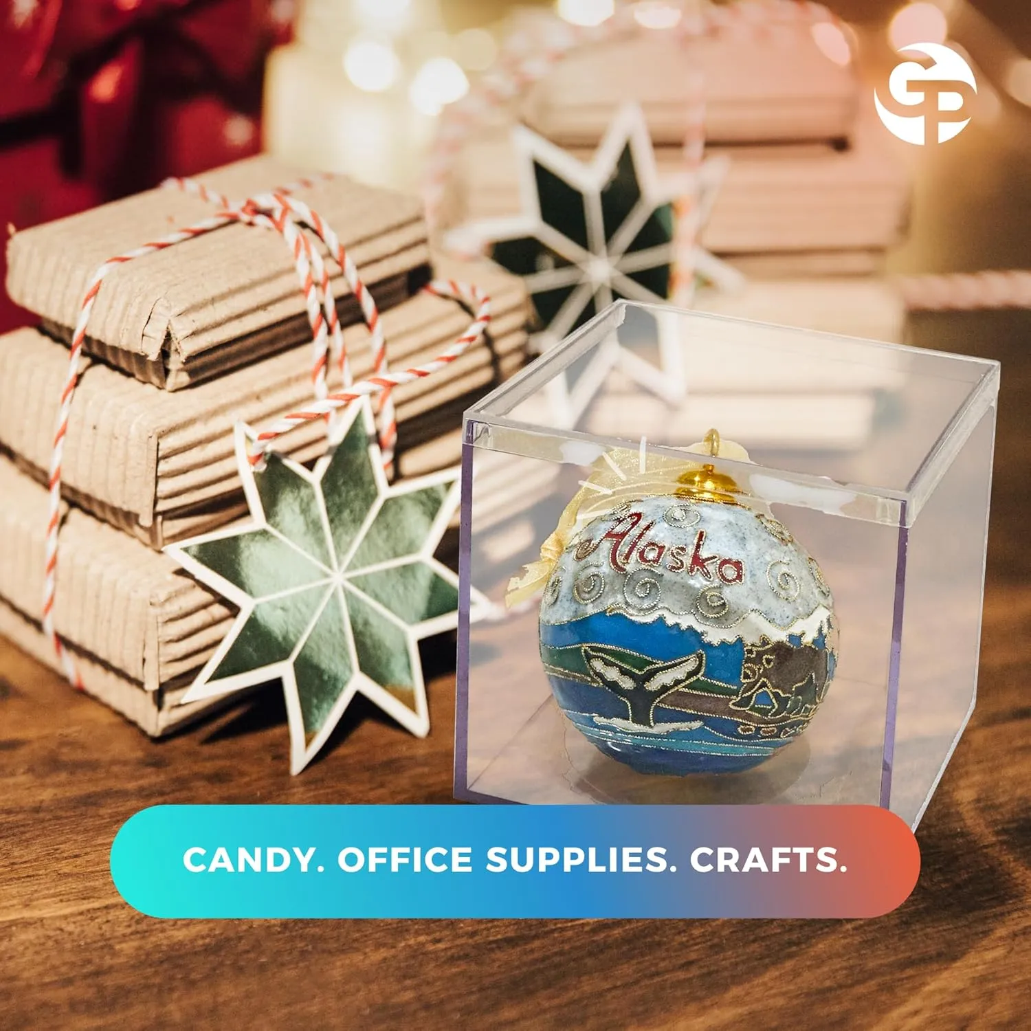 Twenty-five (25) Crystal Clear Hard Plastic Display Case for Collectibles, Clear Gift Box for Party Favors, 4" Square x 4" Tall, Made in USA by Gary Plastic Packaging