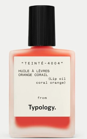 Typology Tinted Lip Oil - Shade 4 Coral Orange & Complimentary Sheet Masque