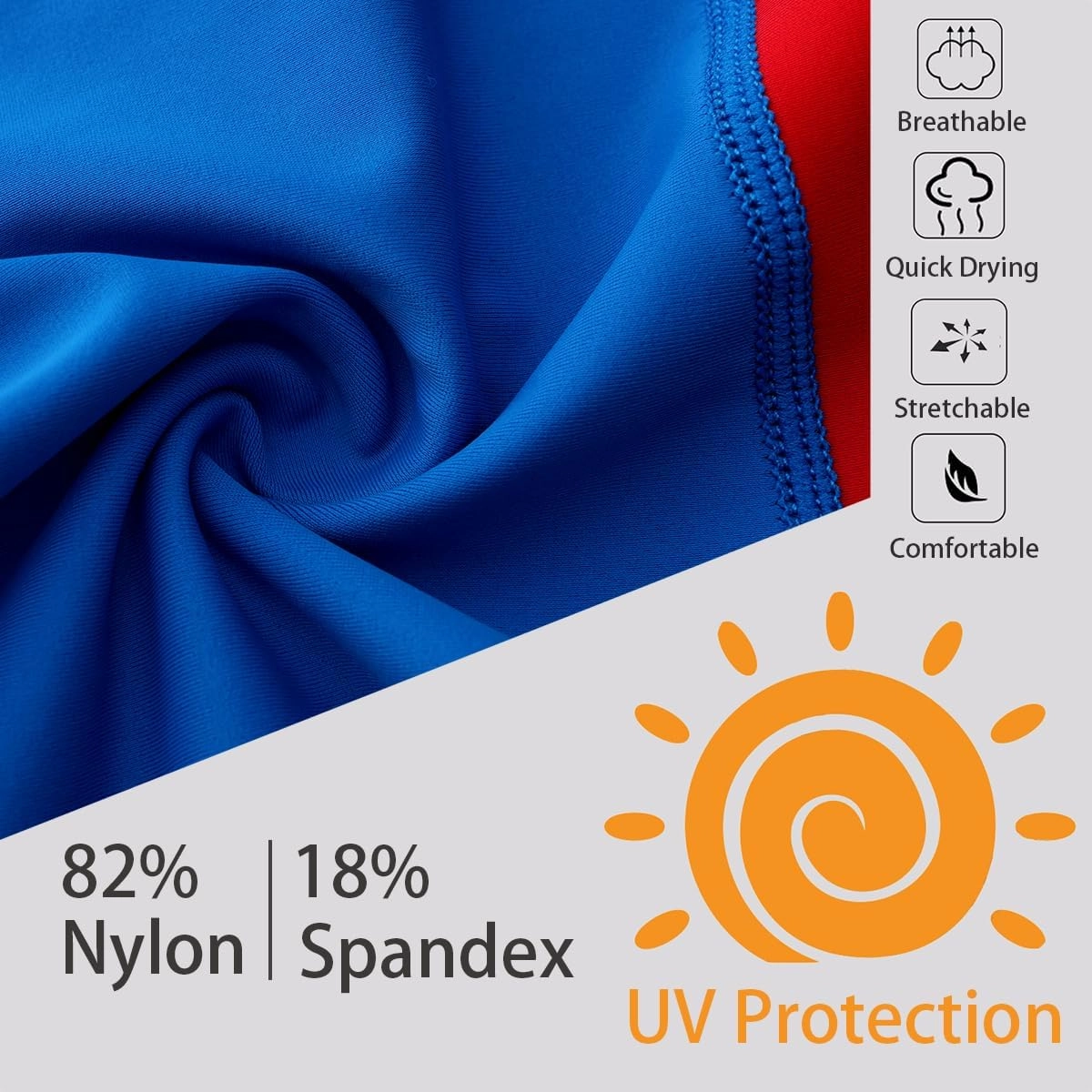Ubestyle UPF 50  Men's Active Surfing Water Leggings Swim Pants Swim Tights Beach Pants Sun Protective