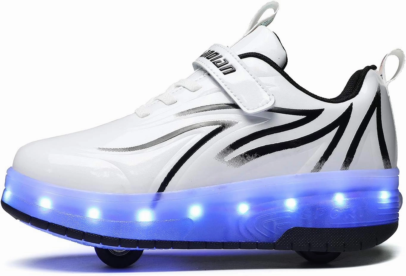 Ufatansy Roller Shoes Girls Boys Sneakers with Wheels Roller Skate Shoes USB Charging with LED Light Up Shinny Skates for Beginner Trainers Kids Lightweight Breatheable Shoe Footwear