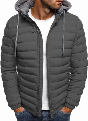Uillui Lightweight Hooded Puffer Jacket Men's Packable Outdoor Water-Resistant Snow Ski Jacket Winter Warm Quilted Down Coat