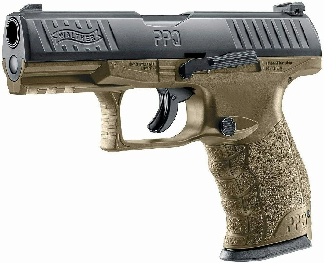 Umarex T4E Walther PPQ M2 .43 Cal CO2 Blowback Paintball Pistol, FDE (2292102)