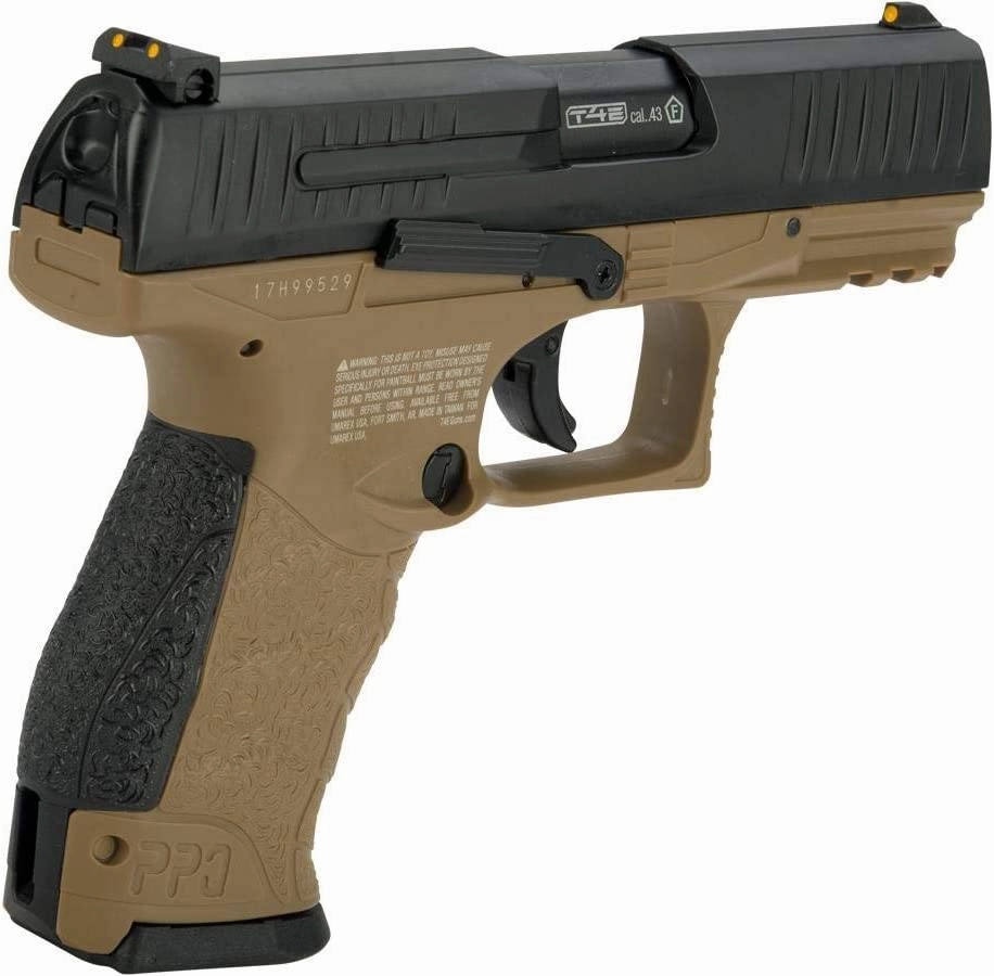 Umarex T4E Walther PPQ M2 .43 Cal CO2 Blowback Paintball Pistol, FDE (2292102)