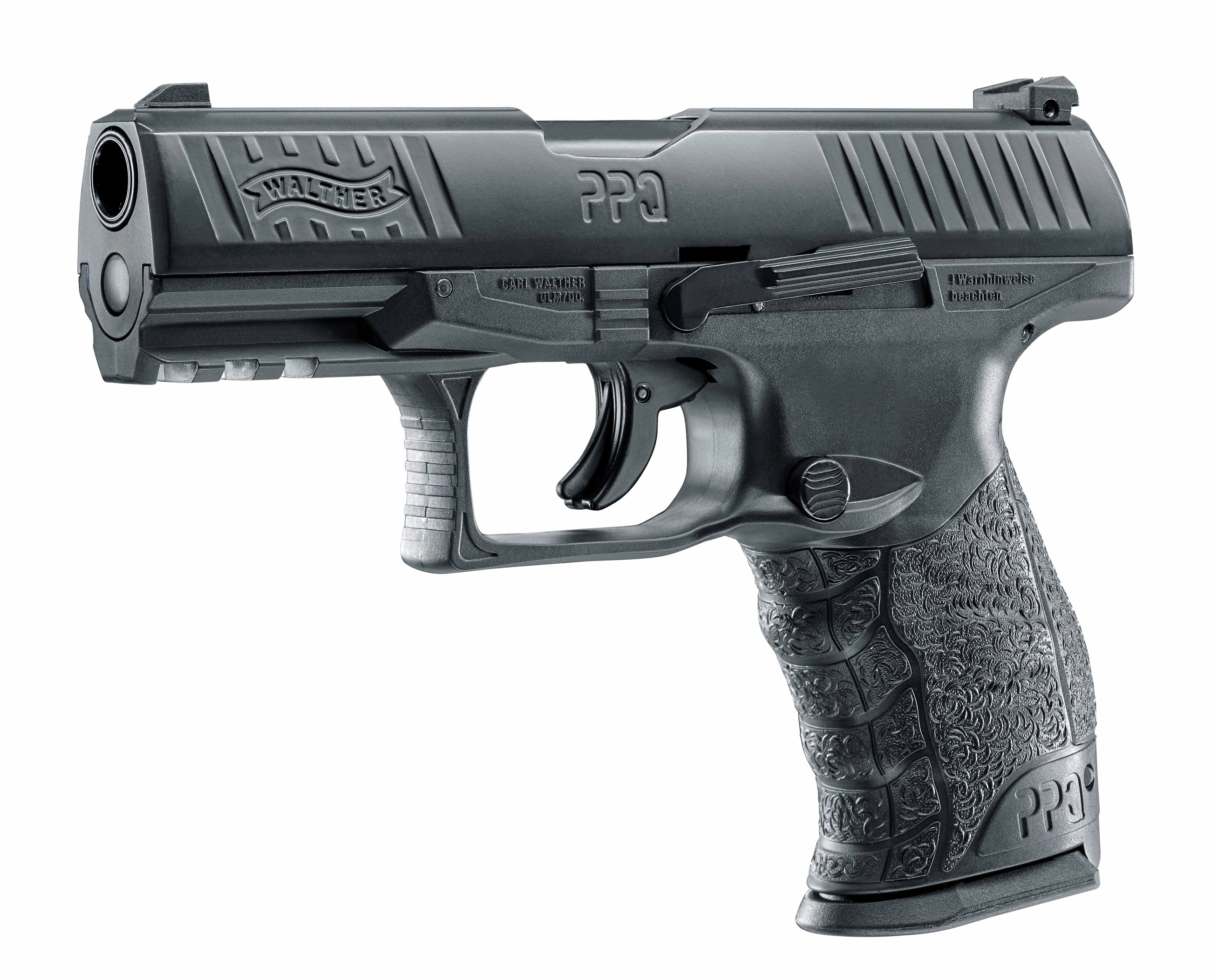 Umarex T4E Walther PPQ M2 CO2 .43 Cal Paintball Pistol Black with Pack of 100x Rubber Balls (Black) and 5x12gr CO2 Tank and Extra Mag Bundle