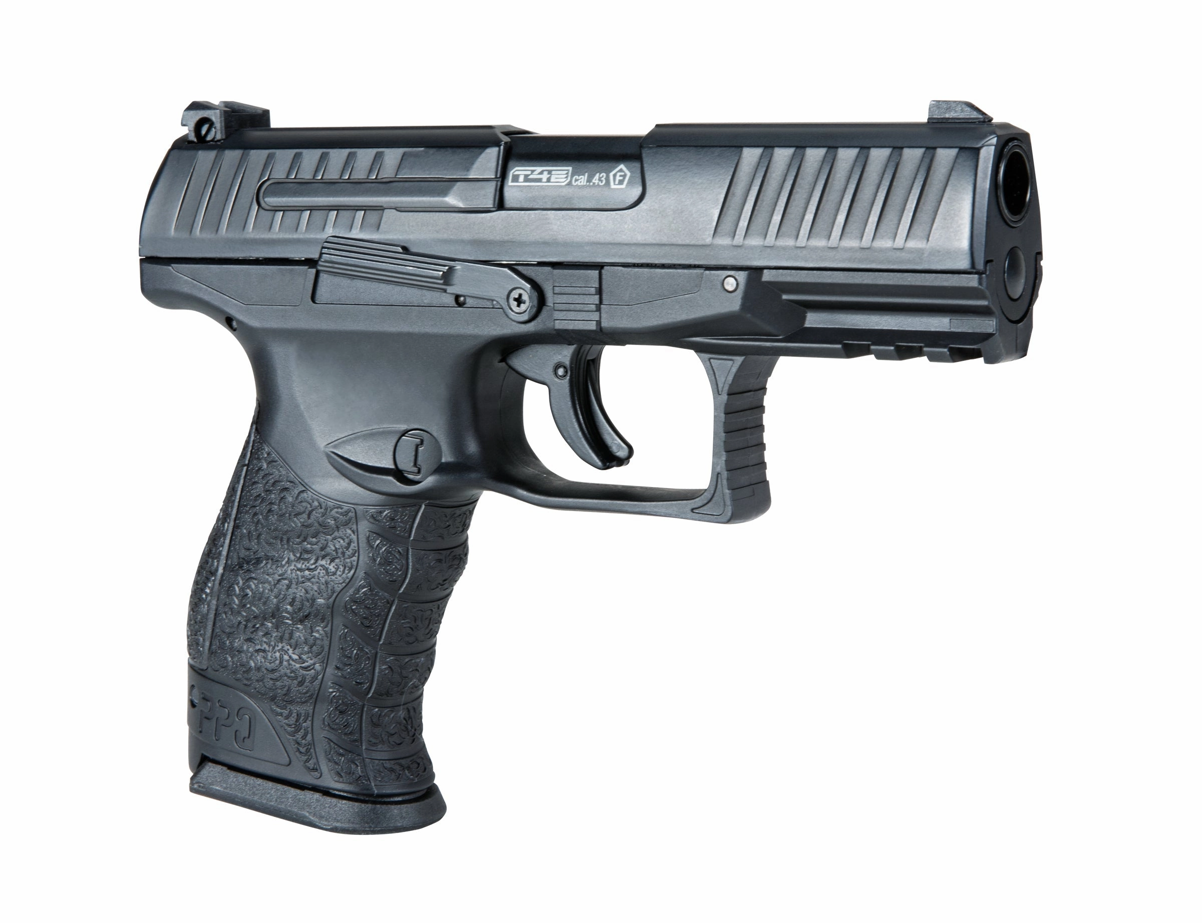 Umarex T4E Walther PPQ M2 CO2 .43 Cal Paintball Pistol Black with Pack of 100x Rubber Balls (Black) and 5x12gr CO2 Tank and Extra Mag Bundle