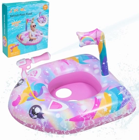 Unicorn Pool Float for Kids with Water Gun - Exciting Inflatable Pool Floatie Toy for Toddlers, Cool Swimming Pool Toys, Beach Party Raft & Engaging Water Battle Games for Boys Girls Ages 3-8