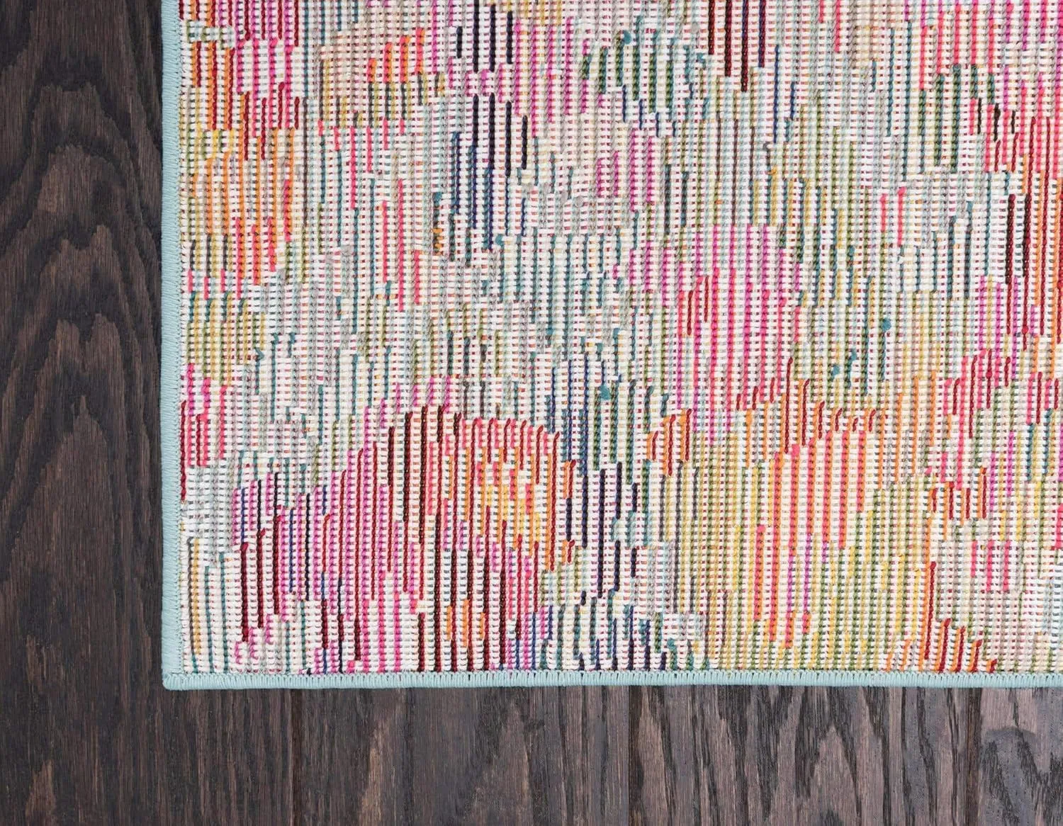 Unique Loom Chromatic Collection Area Rug - Champagne (2' 2" x 6' Runner, Multi/ Blue)