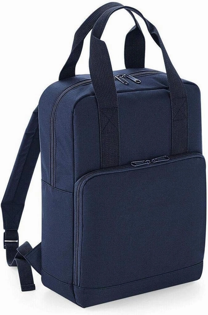 Unisex Rucksack Shoulder Strap Twin Handle Bag Adults Travel Roll Top Backpack Navy Dusk One Size