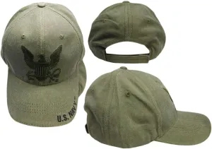 US Navy Baseball Hat Adjustable Low Profile USN Deluxe 3D Embroidery Ball Cap
