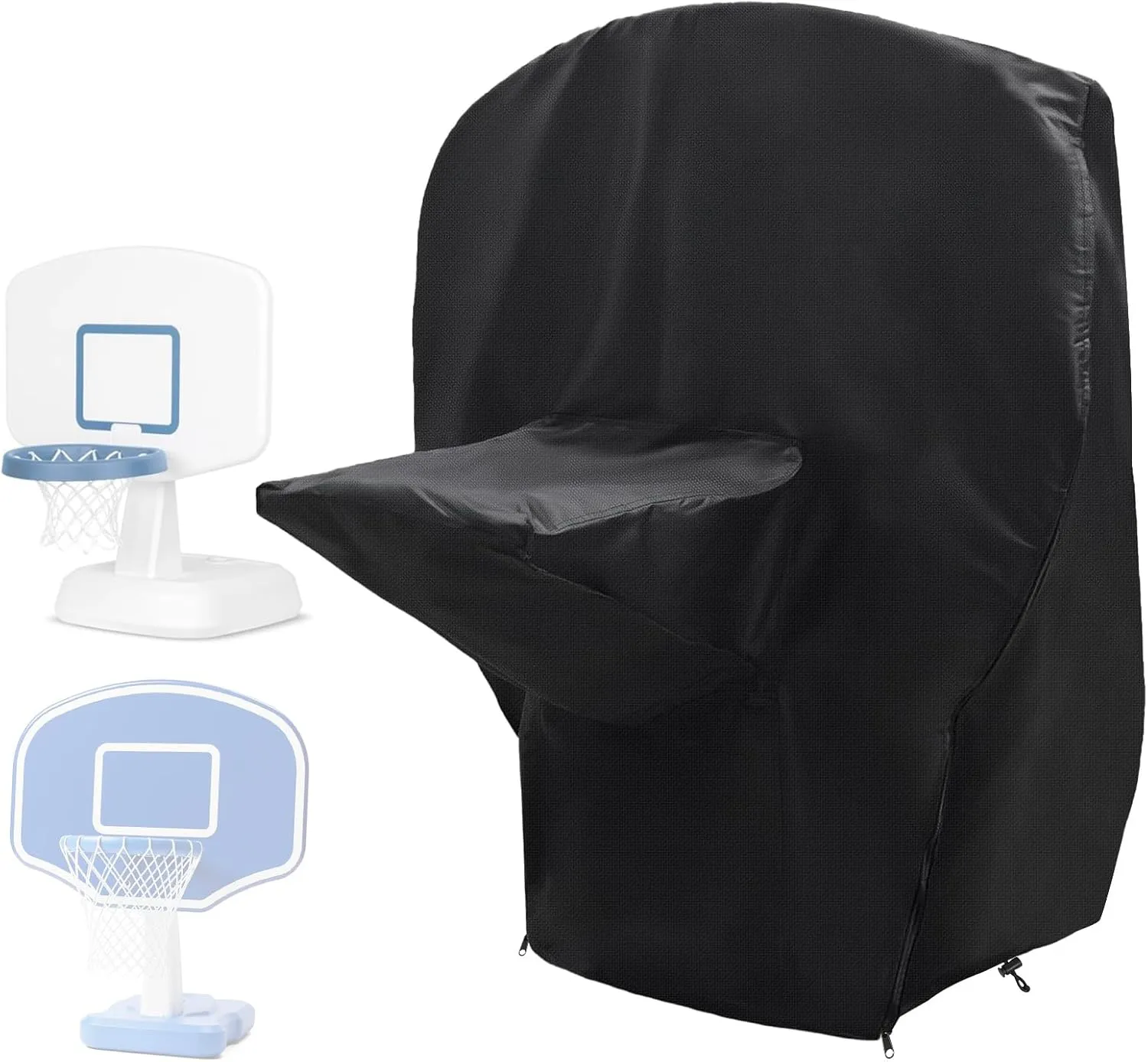 utdoor Pool Basketball Hoop Cover Poolside High Density Waterproof Dustproof Swimming Pool Basketball Hoop Cover with Adjustable Drawstring & Double Zipper 24"D x 37.5"W x 43"H Black