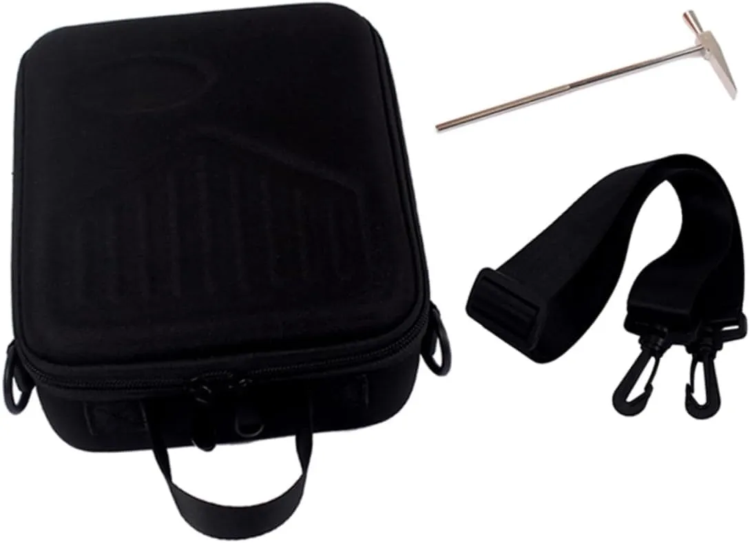 Vaguelly Kalimba Shoulder Bag Storage Pouch Metal Zipper Accessory Storage Case for Travel