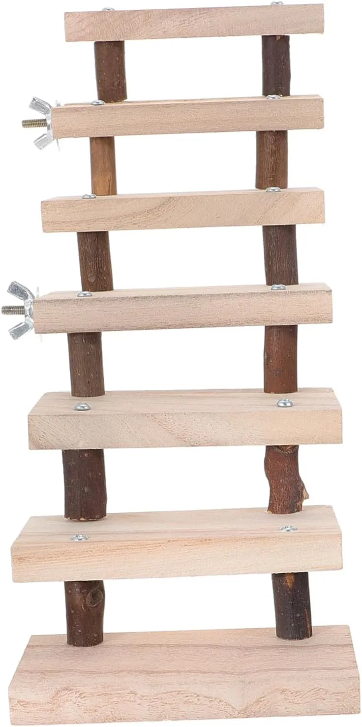 VANZACK Hamster Stairs for Pets Durable Chew Climbing Ladder Creative Chinchilla Plaything Hamster Supply for Active