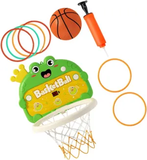 VANZACK Mini Basketball Hoop Boys and Girls Plaything Boys' Indoor Basketball Toy Cartoon Design Wall-Mounted