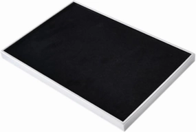 Velvet Jewelry Tray Jewelry Holder,Necklace Bracelet Rings Showcase Trinket Storage Tray for Earring Pendant Necklace Dresser, Black